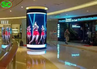 Écran cylindrique d'affichage à LED de la publicité P4 fixe d'intérieur garantie de 5 ans