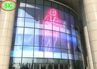 Écran transparent en verre d'affichage à LED de la puce P5 d'Epistar de rideau en mur