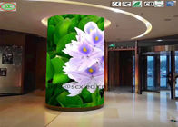 l'écran extérieur de colonne d'affichage vidéo de cylindre de 360 degrés sur le panneau d'affichage de publicité de construction a mené la courbe de mur