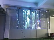 Écran de visualisation mené en verre transparent transparent du vitrail P7.81 de vente au détail de wifi de l'écran 500x1000mm de SCX LED