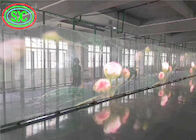 Affiche SMD3528 de Wifi de rideau en verre LED du transparent P3.91 de 75%