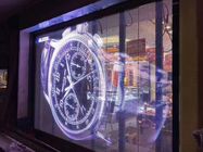 Mur rideau en verre P3.91-7.82 LED de centre commercial d'écran transparent polychrome de la mode avec l'effet lumineux et clair