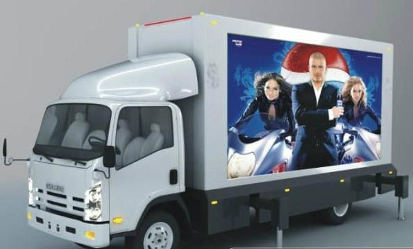 Affichage à LED Mobile de camion Digital de panneau d'affichage extérieur de P6 pour la publicité