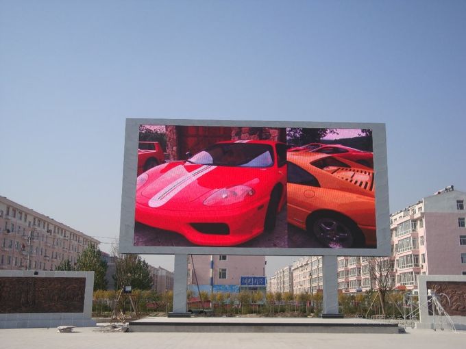 la publicité visuelle extérieure de mur P10 que polychrome a mené l'écran de visualisation a mené l'écran visuel 3 de mur de panneau de signe de carte vidéo