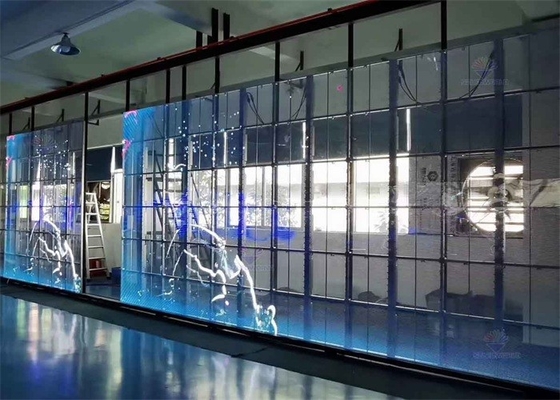 SMD2121 Écran LED transparent à couleur complète Signalisation de fenêtre publicitaire