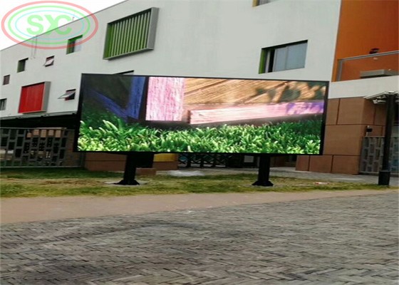 Affichage à LED extérieur polychrome de P 10 avec des colonnes pour la publicité