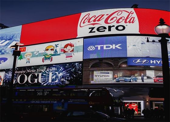 Écran mené extérieur P10, mur visuel incurvé par IP65 imperméable