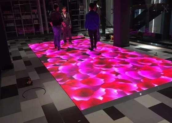 Chine SMD3535 Son actif Dj Led Disco Dance Floor Panneaux de faisceau blanc chaud