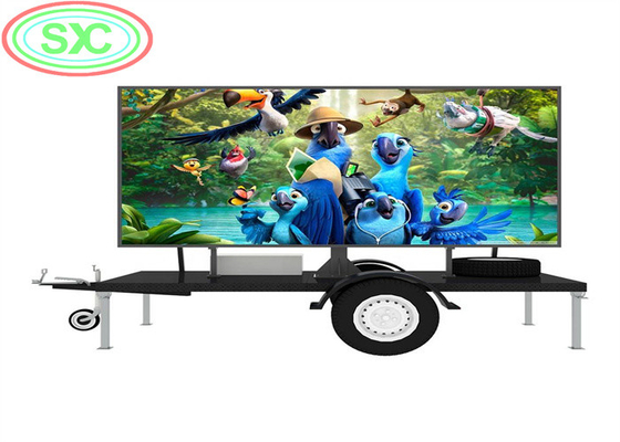 Affichage de panneaux de signalisation LED de voiture en plein air en couleur P5 avec écran vidéo LED avec armoire en aluminium