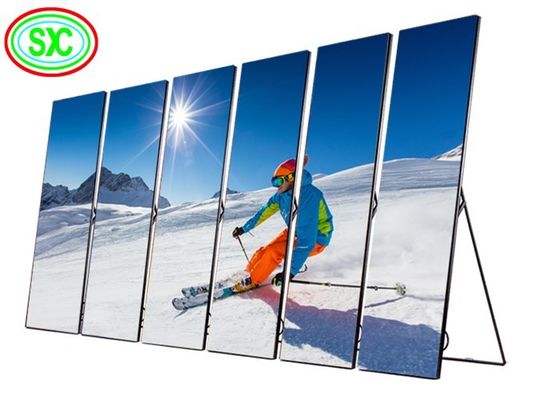 Taille mince futée de Cabinet de l'affichage 640mmx1920mm d'affiche de P2 LED pour des centres commerciaux