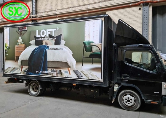 P6 Full Color Van Outdoor Mobile Truck Publicité affichage à LED Panneau vidéo de remorque à LED