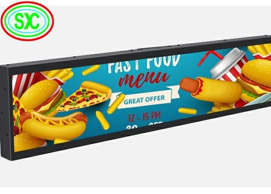 Écran LED d'étagère COB P1.875 couleur Full 900x60mm 800cd/m² pour la vente au détail