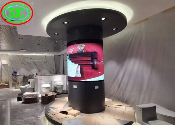 P4 d'intérieur a fixé annoncer les écrans cylindrique incurvés par écrans d'affichage à LED de LED