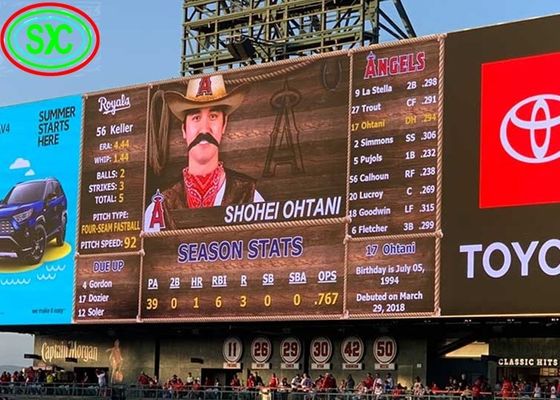 Affichage de stade LED SMD P10 IP65 Étanche 5000cd/m2 Luminosité