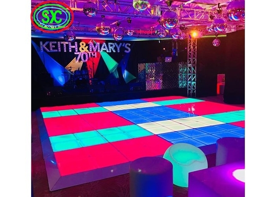 Chine SMD3535 Son actif Dj Led Disco Dance Floor Panneaux de faisceau blanc chaud