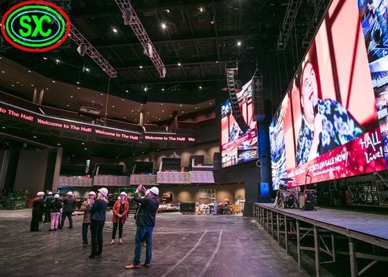 Angle de visualisation large polychrome d'intérieur de l'affichage à LED de la publicité mince superbe P3.91 pour des mails