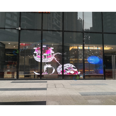 Écrans LED suspendus affichage LED transparent avec luminosité réglable de 1000*500 mm