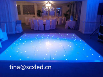 Indoor SMD3535 Sound Active Dj Led Disco Dance Floor Panneaux de faisceaux blancs chauds