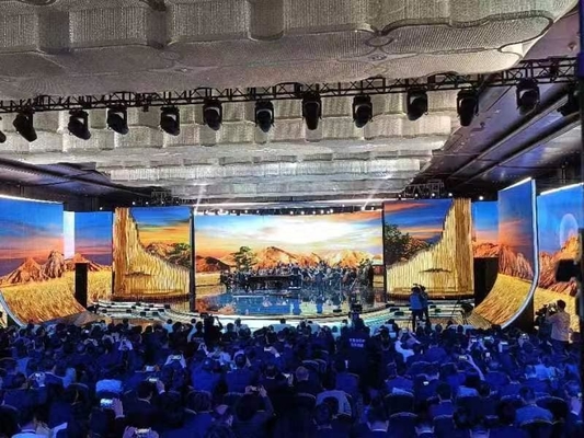 P3.91 de haute qualité Écran LED intérieur Location d'événement de scène en couleurs entières Mur vidéo 7 segments