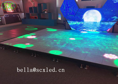 Indoor SMD3535 Sound Active Dj Led Disco Dance Floor Panneaux de faisceaux blancs chauds