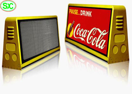 Signe visuel 3G WIFI du toit LED de taxi d'affichage de signe P4 de dessus visuel de la voiture LED