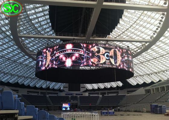 Bon prix 360 consommation incurvée d'intérieur de puissance faible d'écran d'affichage à LED de Digital de rideau en degré par P5 en ligne