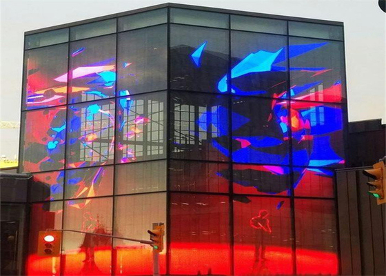 Publicité dans les centres commerciaux G3.9-P7.81 Affichage à LED ultra-mince transparent en maille