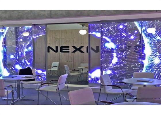 Écrans LED suspendus affichage LED transparent avec luminosité réglable de 1000*500 mm