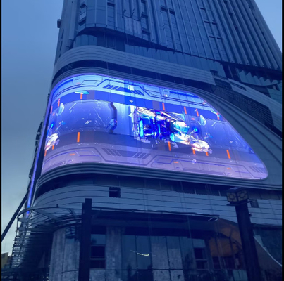 P5 de haute qualité 960X960mm Publicité Installation fixe Muro vidéo LED étanche à l'eau, support conception de coin incurvé,3840hz