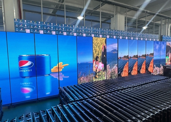 Écran ultra-clair à grande échelle en couleur P3.91 Écran LED transparent à taux de rafraîchissement élevé 3840HZ