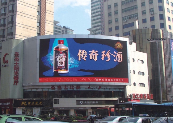 Publicité commerciale de l'écran P10 de HD de mur visuel polychrome extérieur géant d'affichage à LED