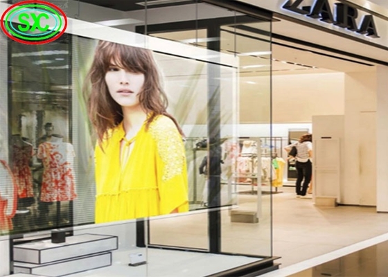 Écran d'affichage LED transparent en couleur complète pour intérieur P3.9-7.8