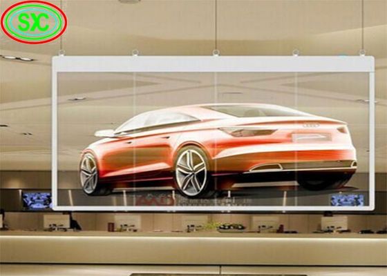 Écran LED transparent intérieur hautement stable avec conception de panneau ultra-mince résistant aux intempéries
