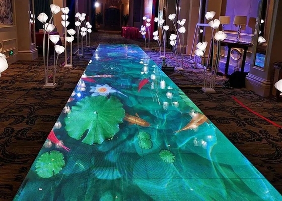Panneaux de sol de danse LED interactifs Affichage de location de scène P3.91 P4.81 P5.2 P6.25 Écran de carreaux de sol LED Aucune critique encore