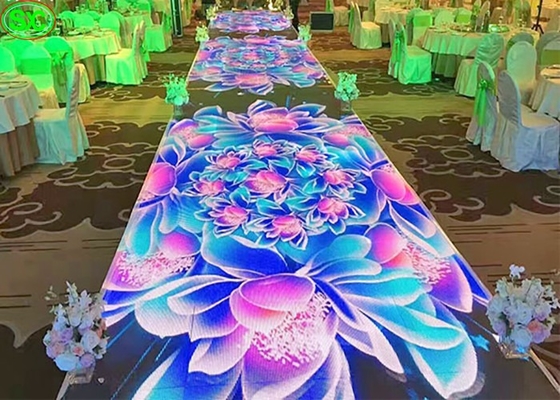 Couleurs uniques éclairées Parquet de danse P 4.81 Parquet à LED pour des fêtes inoubliables et mémorables