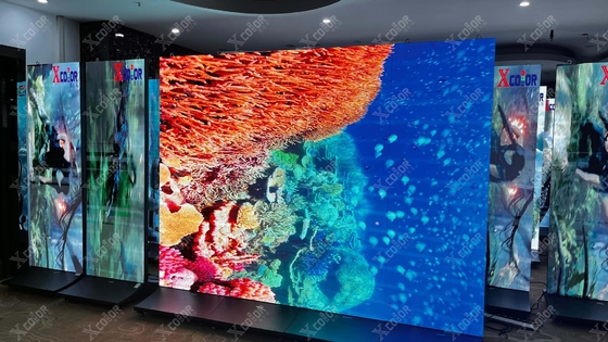 Écran de mur vidéo LED intérieur P4 couleur complète Économie d'énergie pour la salle de réunion de l'église