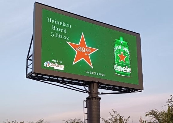 Écran d'affichage LED publicitaire P10 SMD, HD pleine couleur extérieur résistant à l'eau Location en aluminium fondu