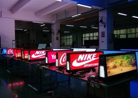 P6 HD Affichage de panneaux de signalisation LED couleur complète sur le toit de voiture IP65 étanche