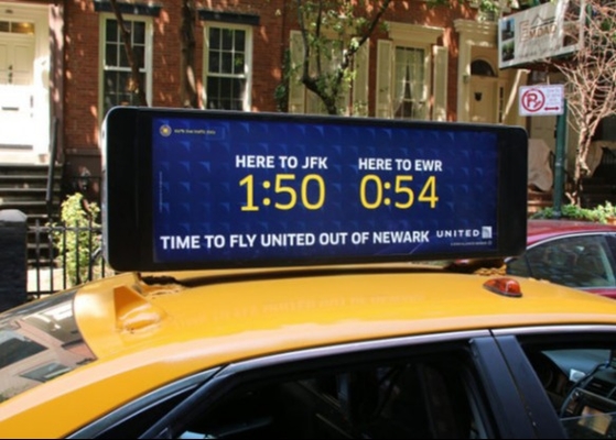 Publicité voiture LED Information panneau à double face extérieur HD Taxi RGB pleine couleur