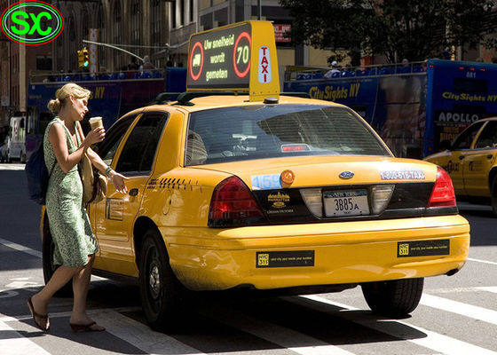 Bon prix Affichage polychrome de signe du dessus LED de voiture de taxi de P6mm HD avec le contrôle de WIFI 4G en ligne