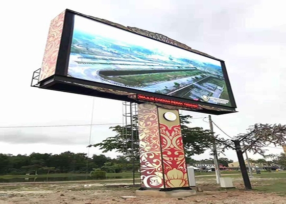 Affichage LED plein couleur extérieur P10 Écran à piliers IP65 Grand format 1/4 Mode de numérisation