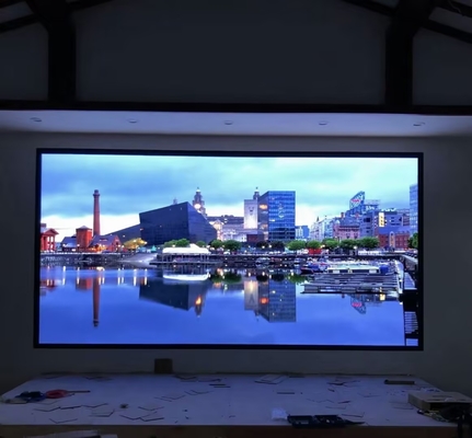 Écran visuel d'intérieur polychrome d'affichage à LED du panneau de mur de lancement fin de haute résolution de pixel P1.25
