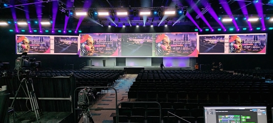 Écran LED plein couleur pour la location extérieure,2Affichage vidéo transparent à hauteur de pixel de.5 mm
