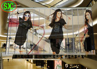 Haut écran transparent P10.41 de LED polychrome pour la façade en verre de centre commercial