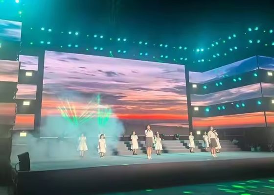 Bon prix Location de scène de concert en aluminium coulé à l'intérieur Affichage LED couleur P5 HD Grand écran Haute résolution en ligne