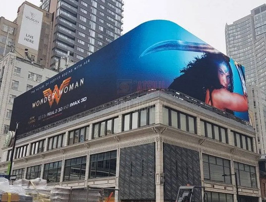 Mur vidéo LED de taille personnalisée pour la publicité en extérieur avec une configuration de pixels haute résolution et haute contrast pour la lecture