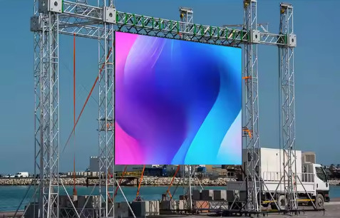 Affichage à LED plein couleur, étanche à l'eau, extérieur Epistar P8 avec taux de rafraîchissement de 3840 Hz