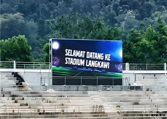 Grand panneau publicitaire en plein air à double face P10 à LED avec structure en acier
