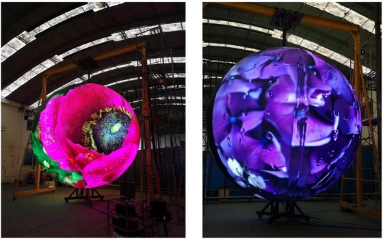 Écran LED sphérique de 320*160 mm, conçu avec IP43 étanche à l'eau et puce Epistar