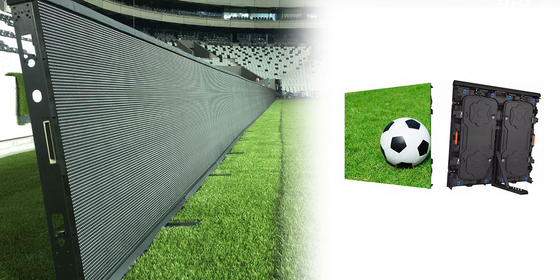 10000 pixels/m2 Résolution Écran LED de stade en acier laminé à froid et SMD3535